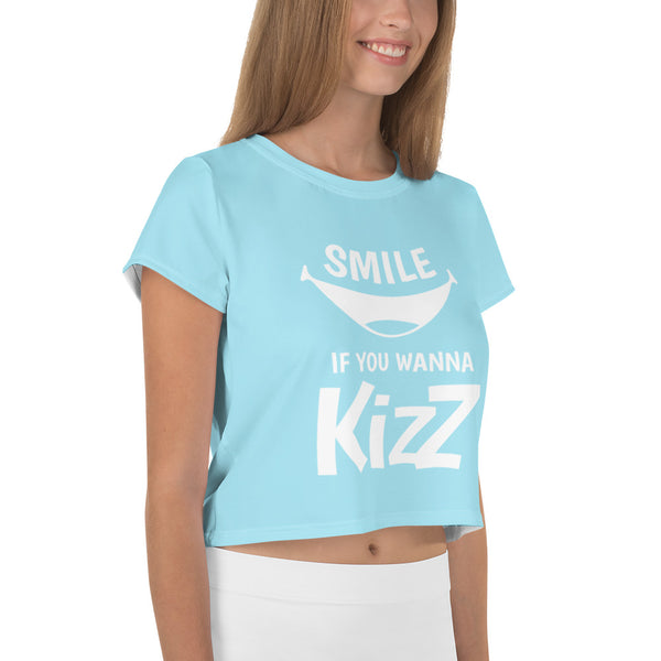 Crop-T-Shirt "Smile, if you wanna Kizz"