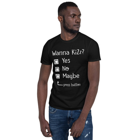 Basic-T-Shirt "Wanna Kizz?"