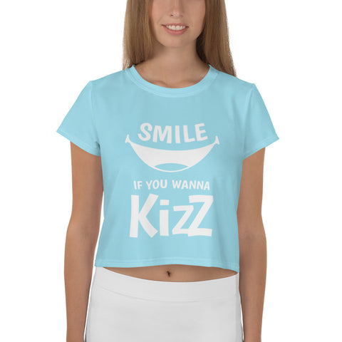 Crop-T-Shirt "Smile, if you wanna Kizz"