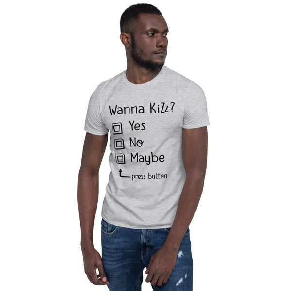 Basic-T-Shirt "Wanna Kizz?"