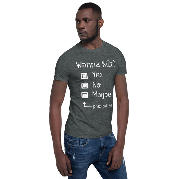 Basic-T-Shirt "Wanna Kizz?"