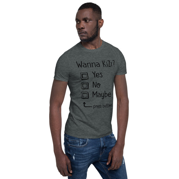 Basic-T-Shirt "Wanna Kizz?"