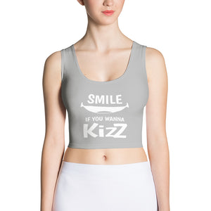 Cut & Sew Crop Top "Smile, if you wanna Kizz"