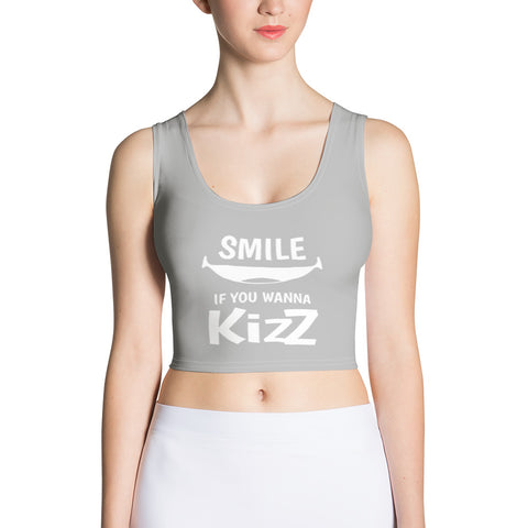 Cut & Sew Crop Top "Smile, if you wanna Kizz"