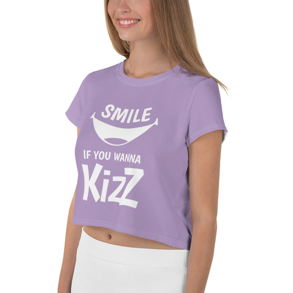 Crop-T-Shirt "Smile, if you wanna Kizz"