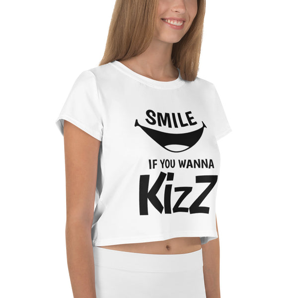 Crop-T-Shirt "Smile, if you wanna Kizz"