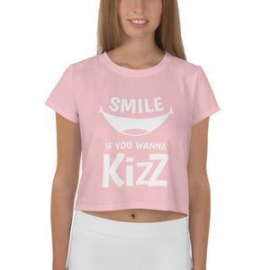 Crop-T-Shirt "Smile, if you wanna Kizz"