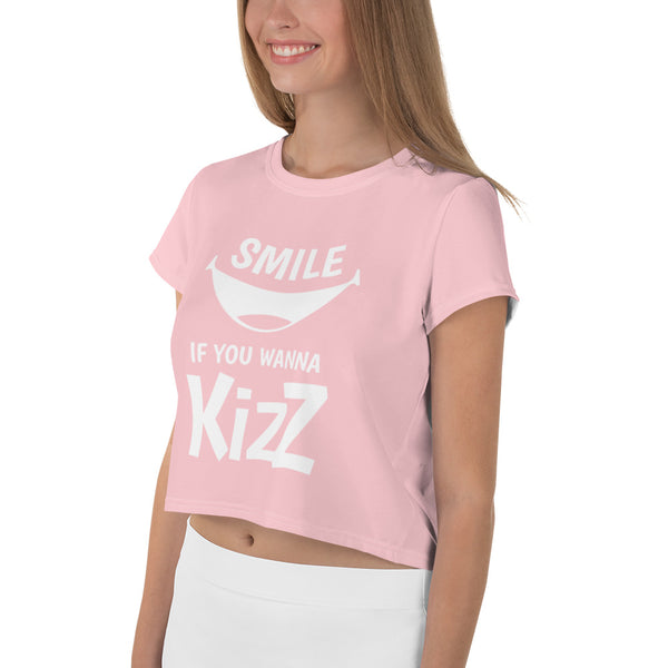 Crop-T-Shirt "Smile, if you wanna Kizz"