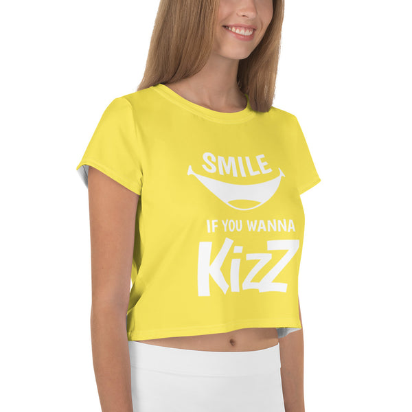 Crop-T-Shirt "Smile, if you wanna Kizz"