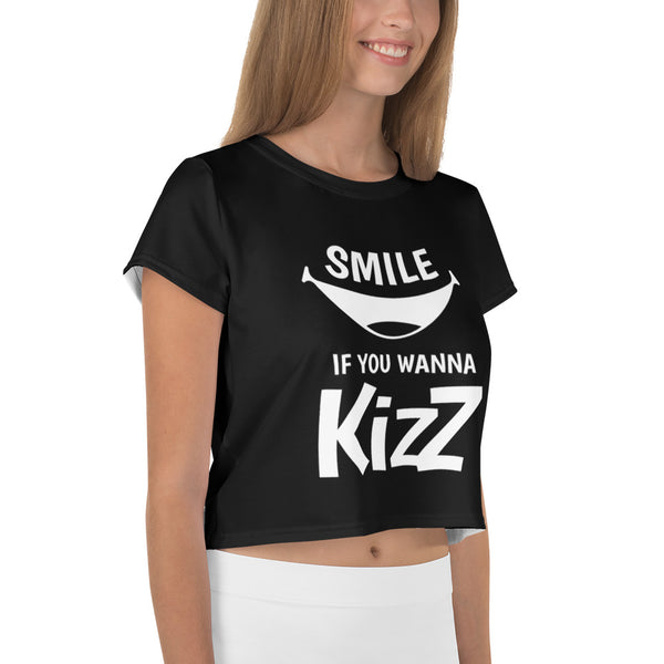 Crop-T-Shirt "Smile, if you wanna Kizz"