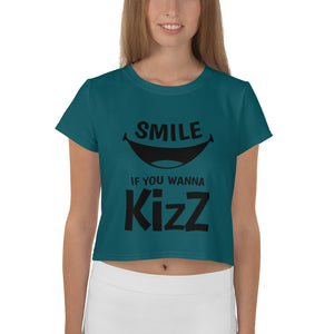 Crop-T-Shirt "Smile, if you wanna Kizz"