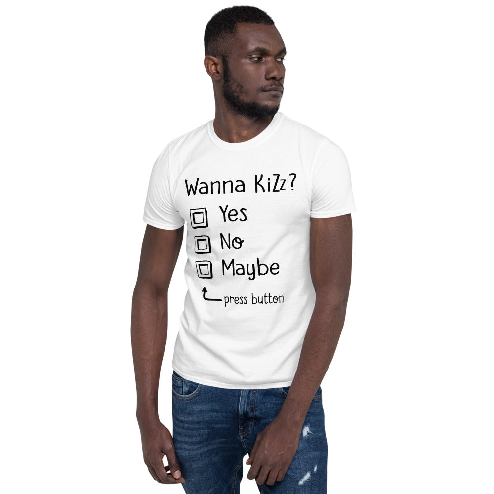 Basic-T-Shirt "Wanna Kizz?"