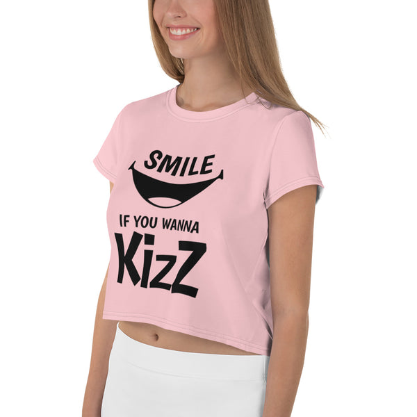 Crop-T-Shirt "Smile, if you wanna Kizz"