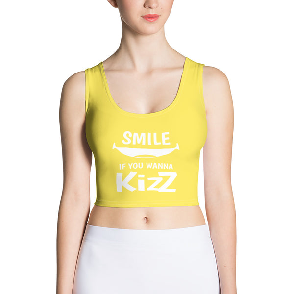 Cut & Sew Crop Top "Smile, if you wanna Kizz"