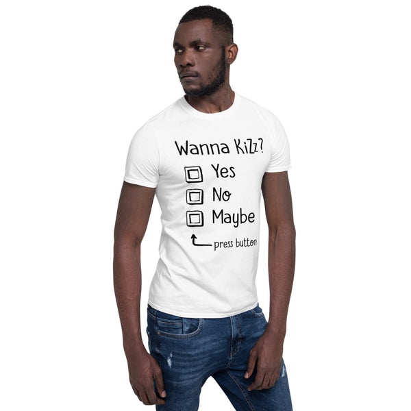 Basic-T-Shirt "Wanna Kizz?"