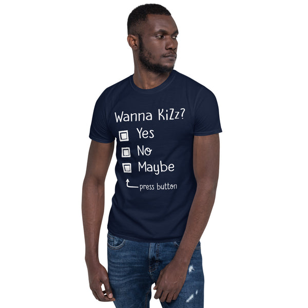 Basic-T-Shirt "Wanna Kizz?"