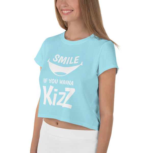 Crop-T-Shirt "Smile, if you wanna Kizz"