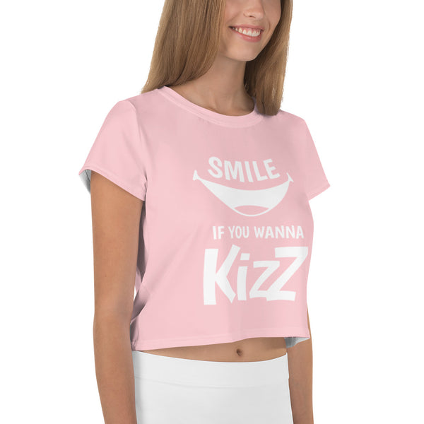 Crop-T-Shirt "Smile, if you wanna Kizz"