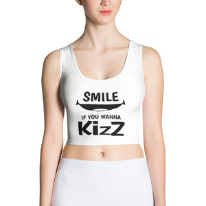 Cut & Sew Crop Top "Smile, if you wanna Kizz"