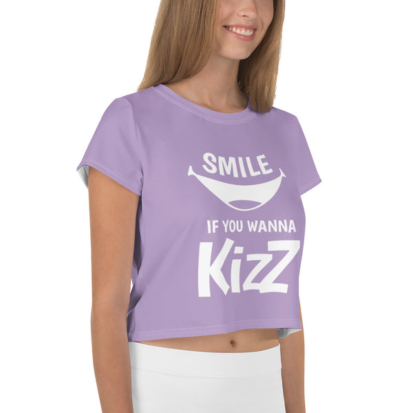 Crop-T-Shirt "Smile, if you wanna Kizz"