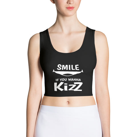 Cut & Sew Crop Top "Smile, if you wanna Kizz"