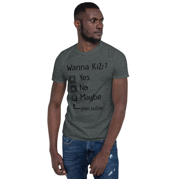 Basic-T-Shirt "Wanna Kizz?"