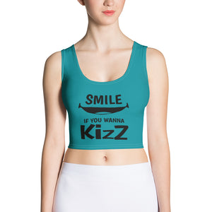 Cut & Sew Crop Top "Smile, if you wanna Kizz"